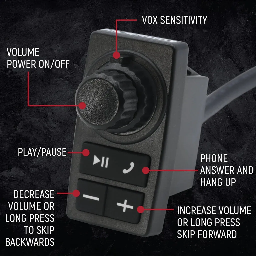 Rugged Radios Polaris RZR XP Complete Communication Kit with Rocker Switch Intercom and 2-Way Radio- G1 GMRS Radio