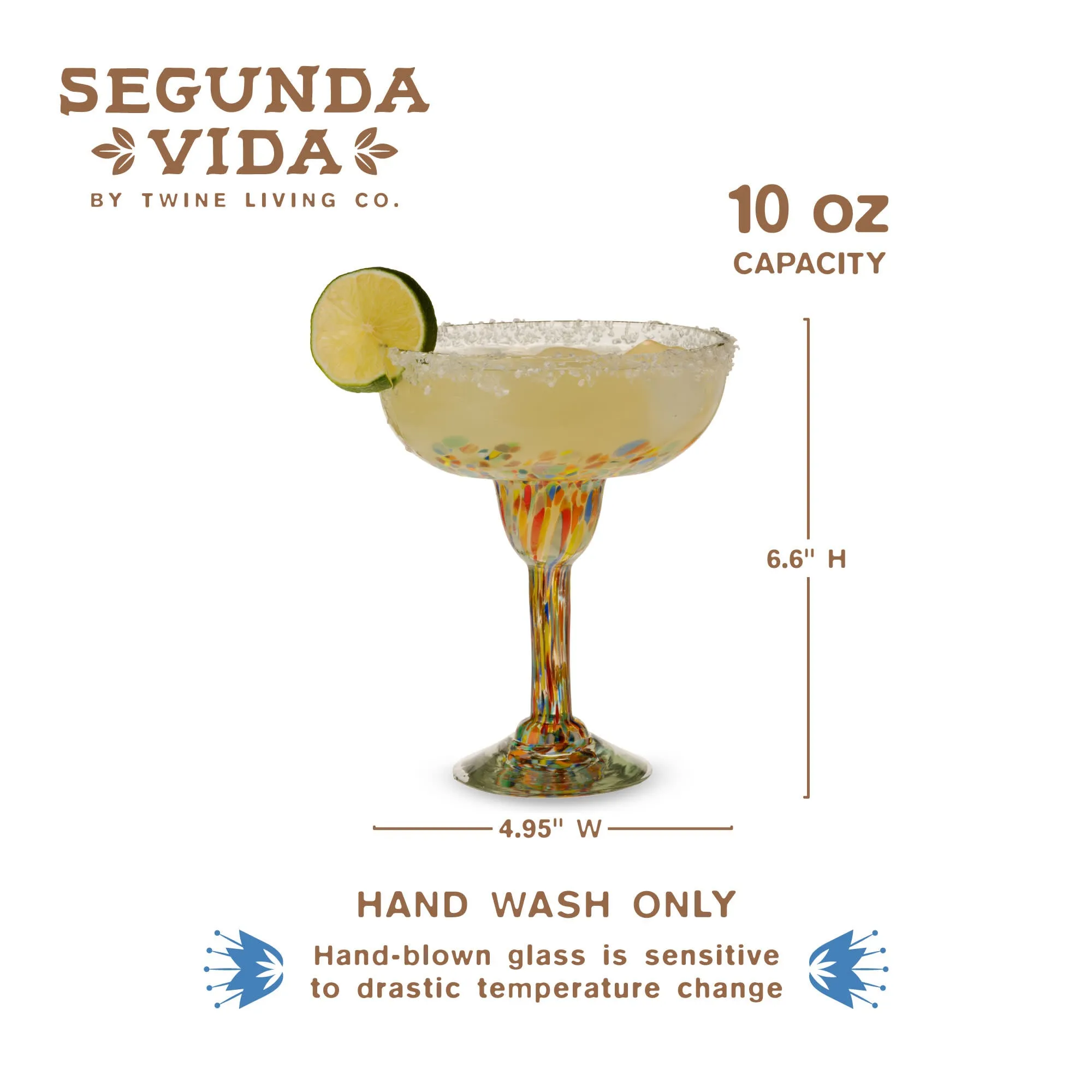 Segunda Vida Artistico Margarita Glasses