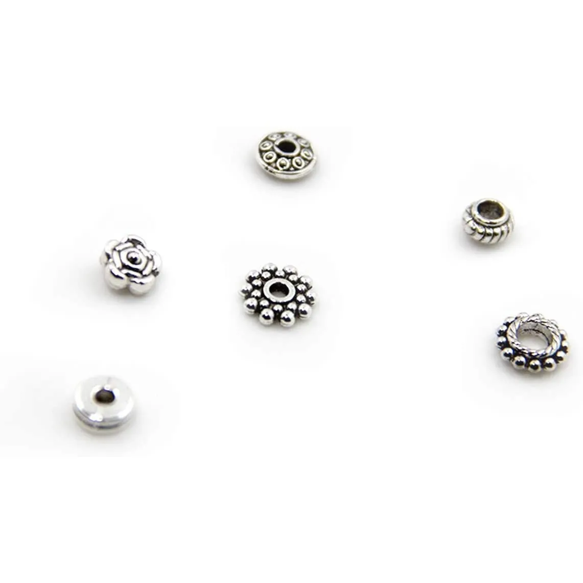 Silver metal spacer beads kit, 300pcs assorted tibetan styles, Nickel free