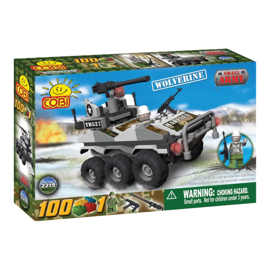 Small Army - 100 Piece Wolverine Military Vehicle Construction Set