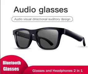 Smart Bone Conduction Bluetooth Music, Call Game Headset Sun Glasses