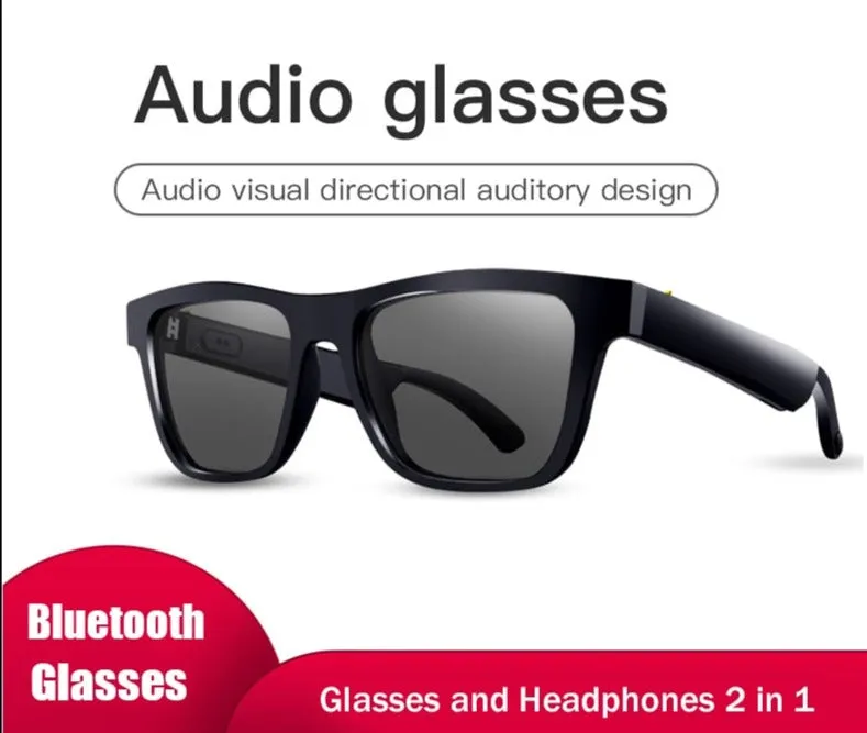 Smart Bone Conduction Bluetooth Music, Call Game Headset Sun Glasses