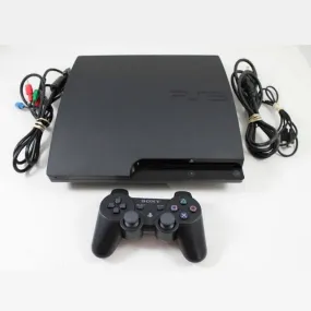 Sony Playstation 3 (PS3) Slim 160GB Game Console Complete Set with 1 DUALSHOCK Controller and 10 Games - Foreign Used