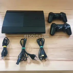 Sony Playstation 3 (PS3) Super Slim 500GB Game Console Complete Set with 2 DUALSHOCK Controllers and 30 Games - Foreign Used