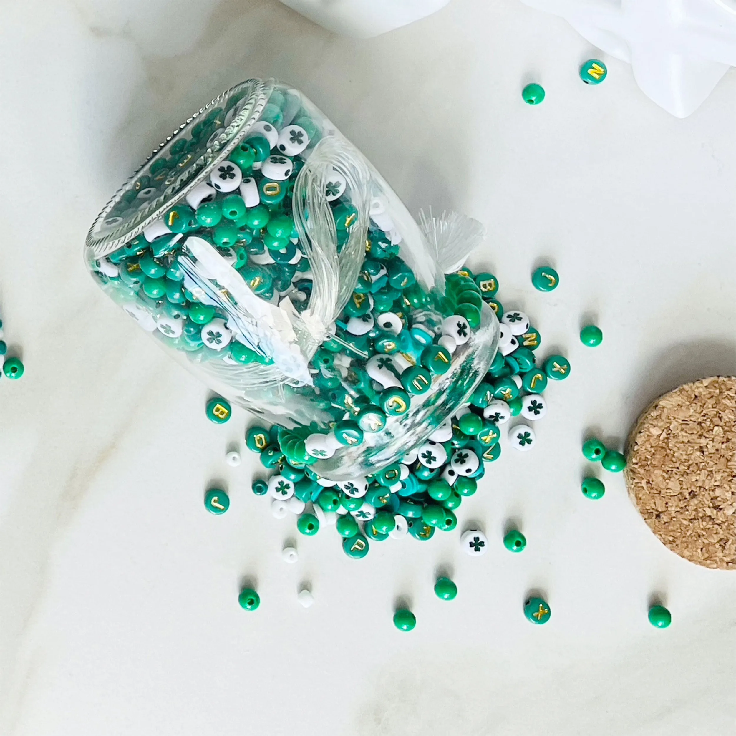 St. Patrick's Day LUCKY CHARMS Jar DIY Bead Kit