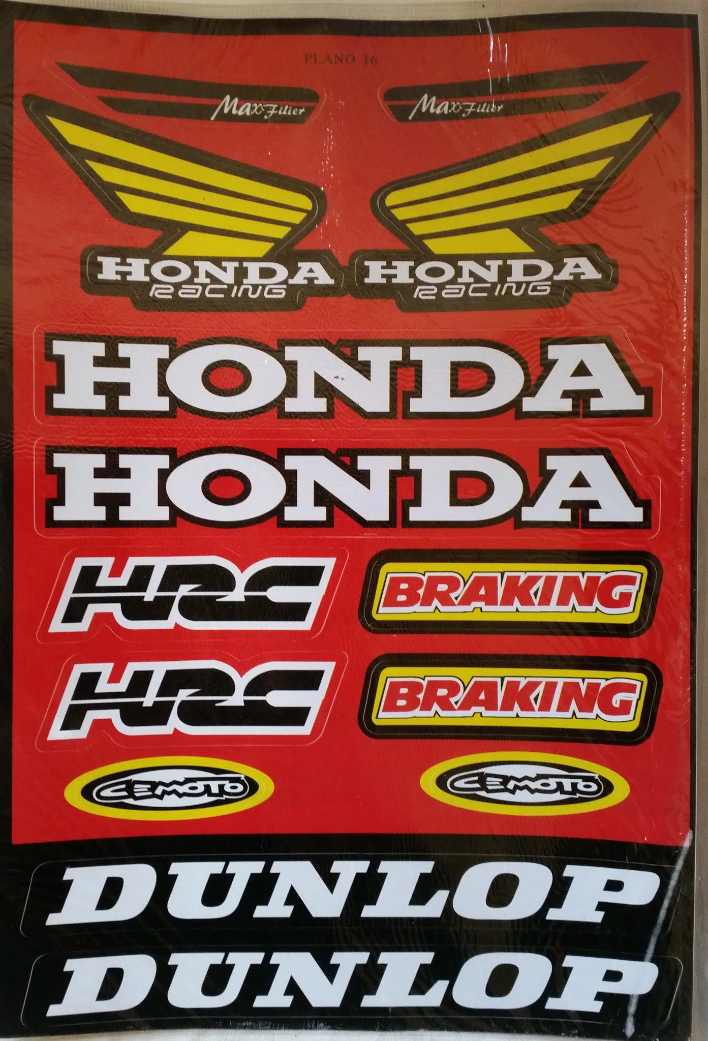 ST063 RED STICKERS STICKER KIT PACK OF 2 FOR PIT DIRT MINI QUAD BIKES