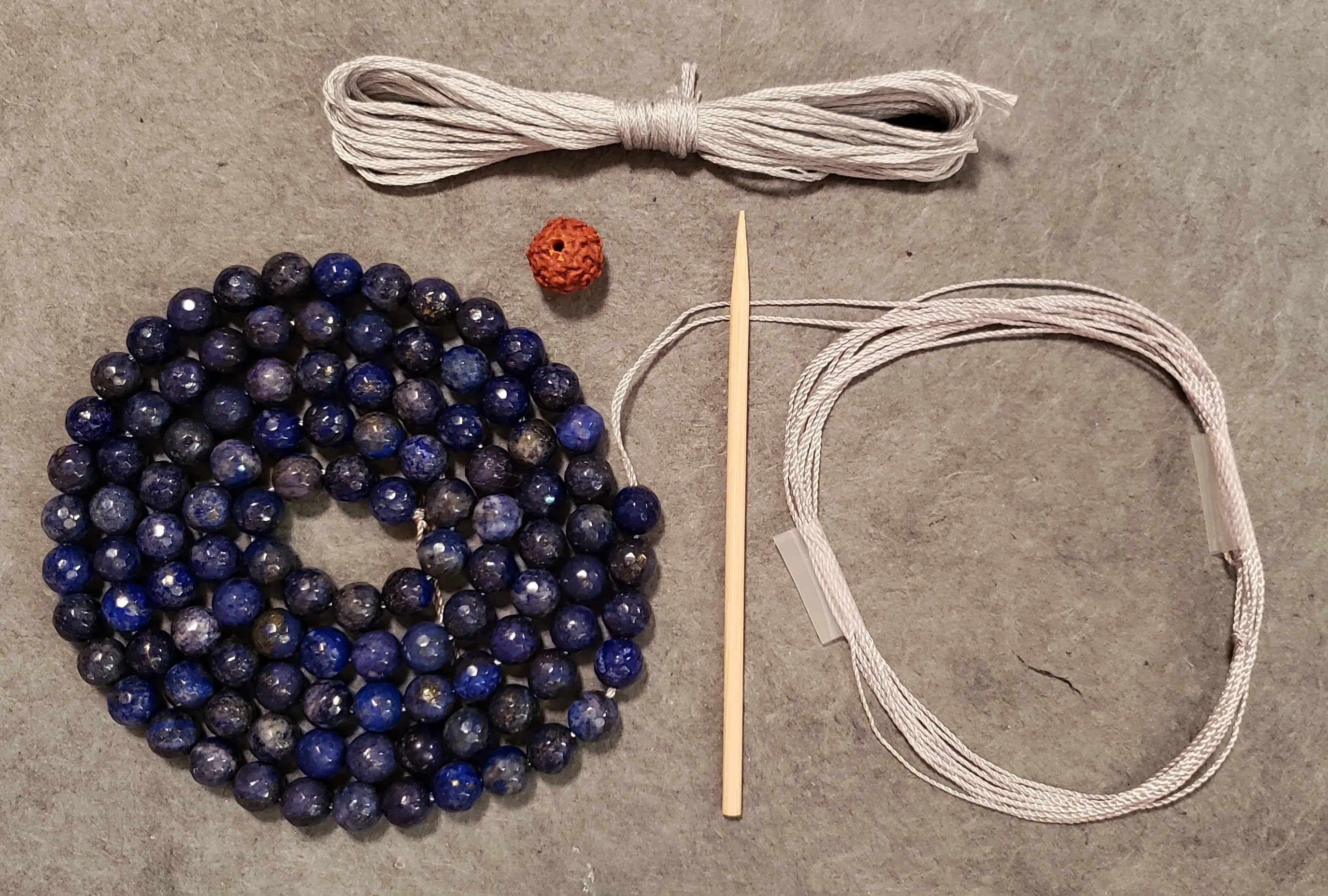 Throat Chakra Mala Kit - Lapis (Faceted)