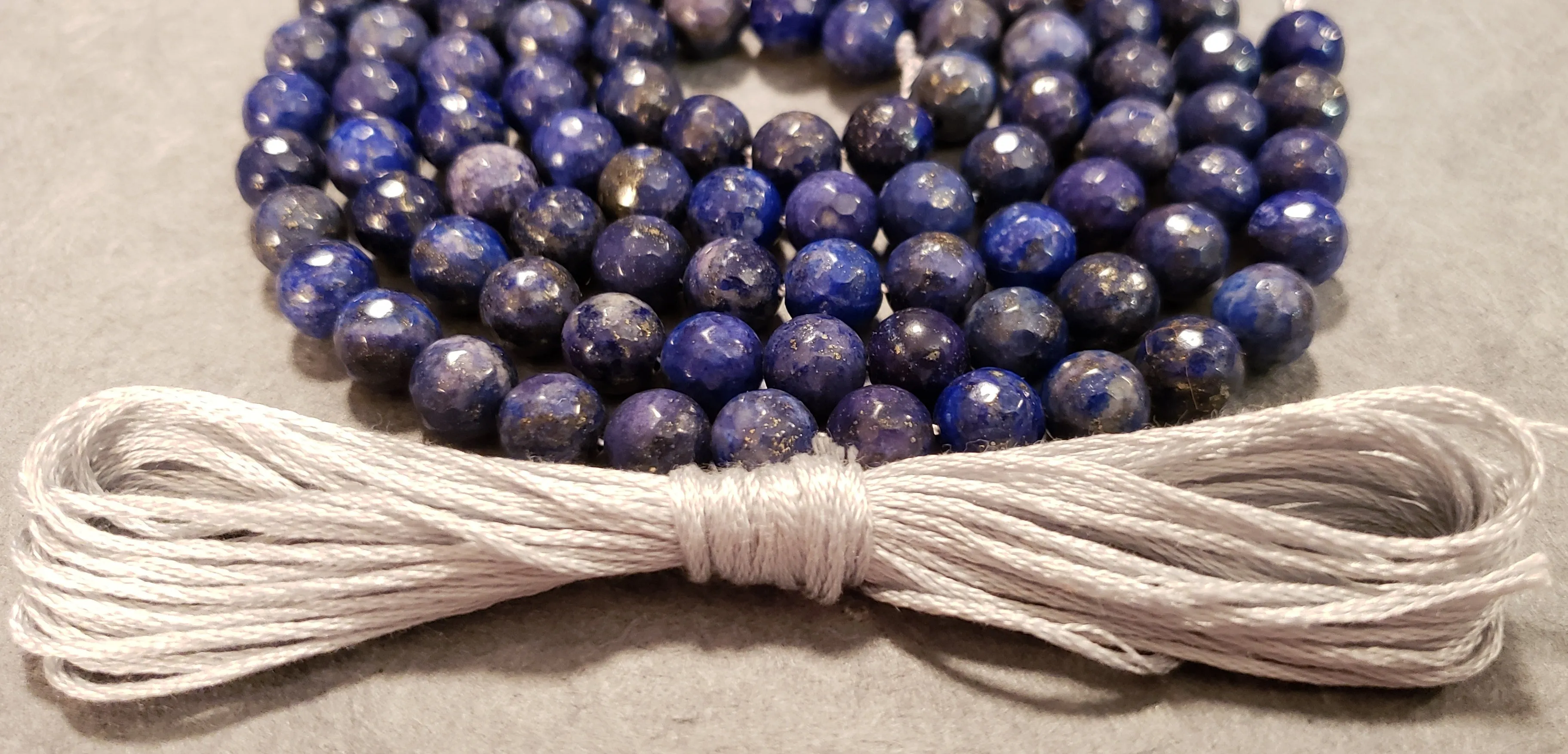 Throat Chakra Mala Kit - Lapis (Faceted)
