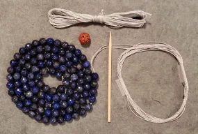 Throat Chakra Mala Kit - Lapis (Faceted)
