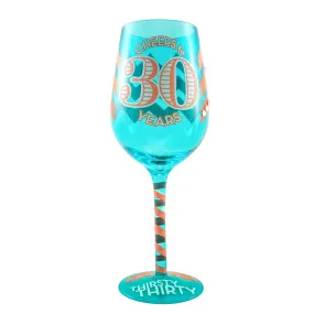 Top Shelf Thirsty Thirty Birthday Wine Glass