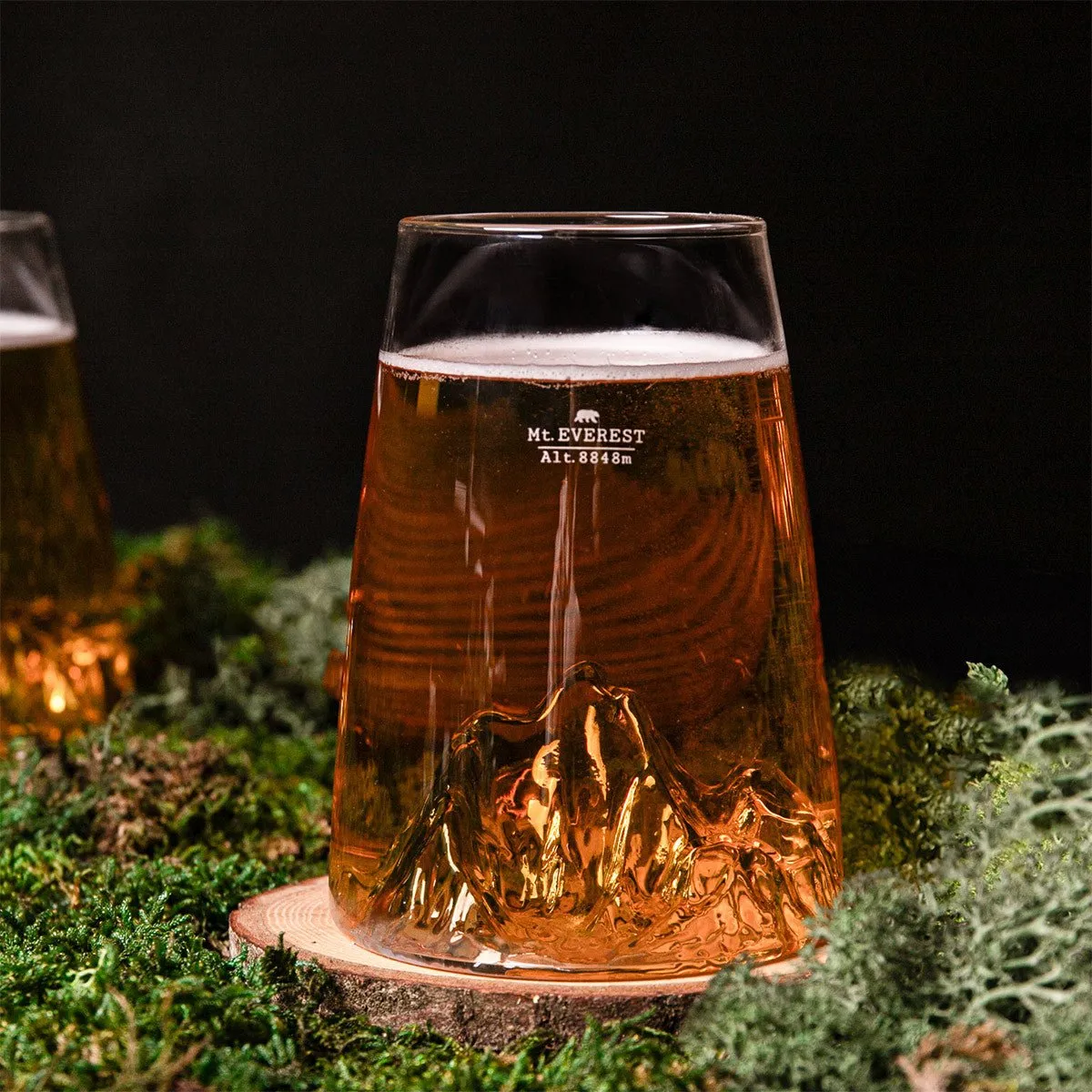Topographic Glass - Three Mountains