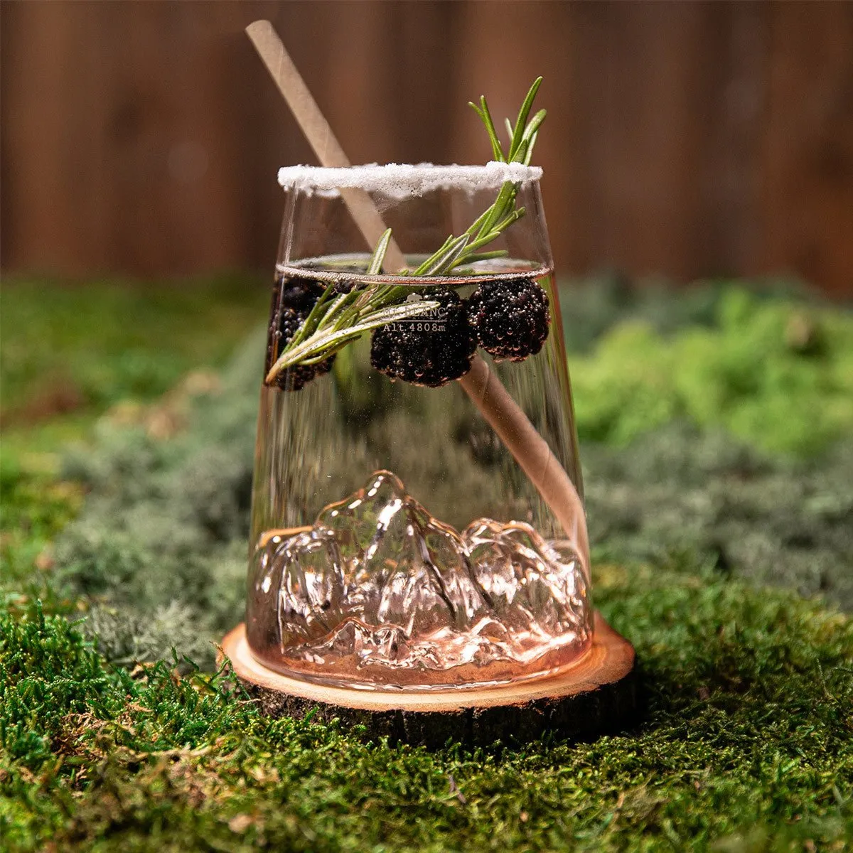 Topographic Glass - Three Mountains