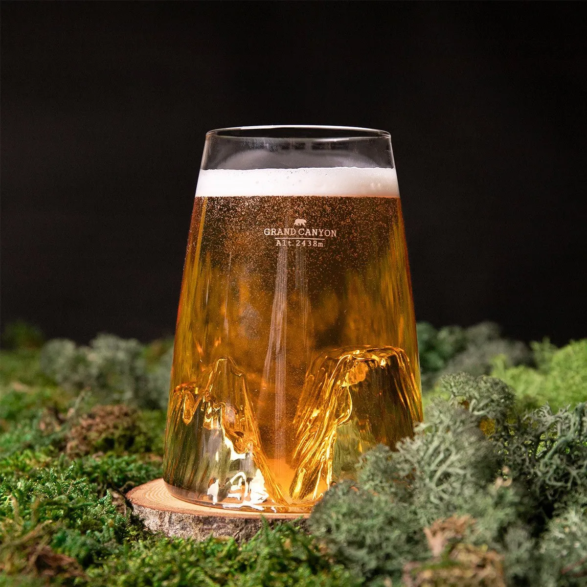 Topographic Glass - Three Mountains