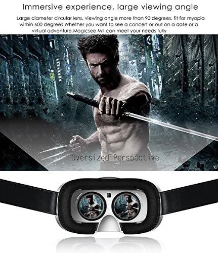 VIGICA Magicsee M1 VR One Virtual Reality Headset 3D VR Glasses Game Android 4.4 2G/16G HDMI 1080P HD 360 Viewing...