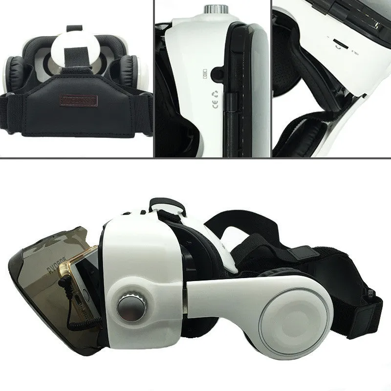 Virtual Reality Glasses Headphone for Android w/ Bluetooth Remote