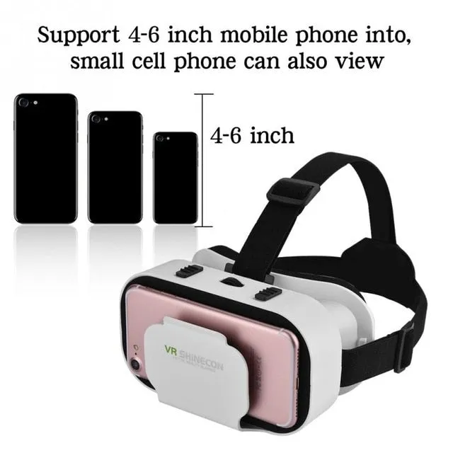 VR SHINECON VR Glasses 3D Virtual Reality Glasses Ready Player One Easter egg Movies Games for 4.0-6.0 inch Smartphone Universal