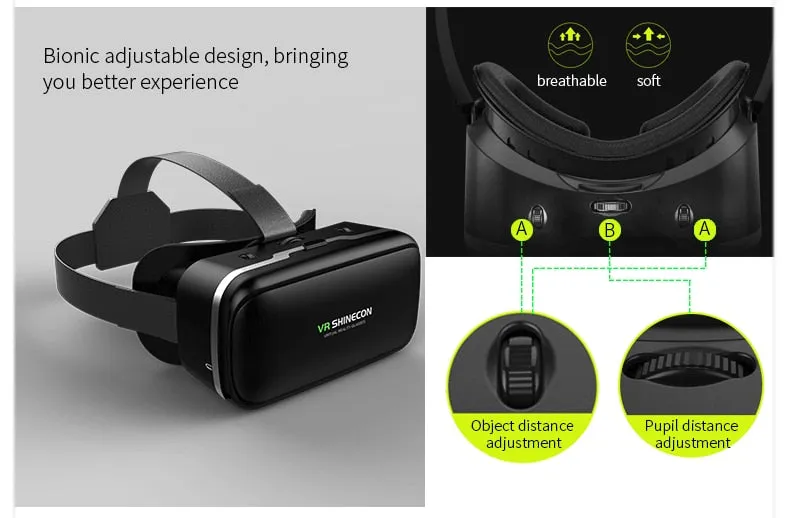 VR Virtual Reality 3D Glasses vr box 3D Goggles Headset Helmet smart glasses For iPhone Android Smart phone Stereo