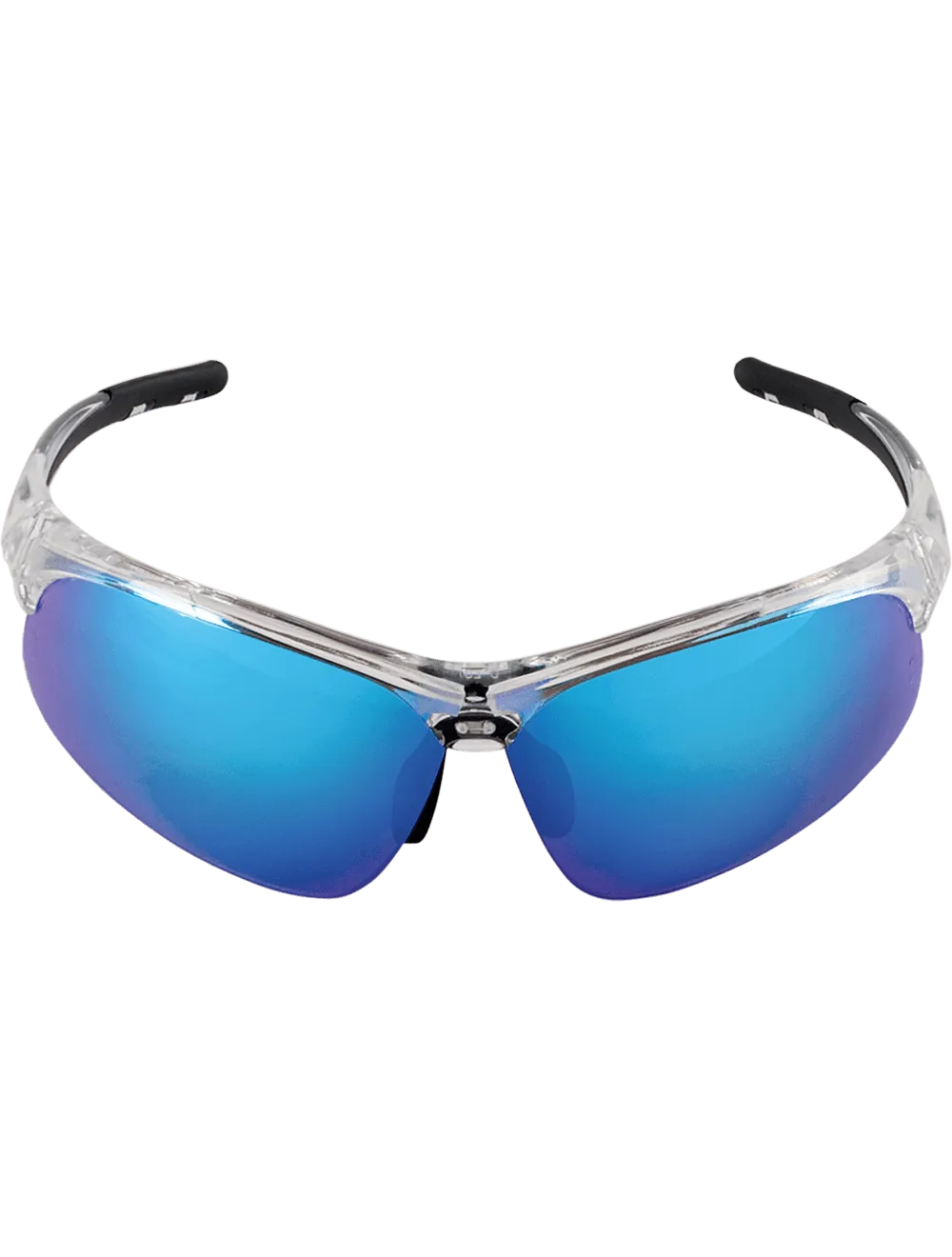 Wahoo® Blue Mirror Lens, Crystal Clear Frame Safety Glasses - BH1612