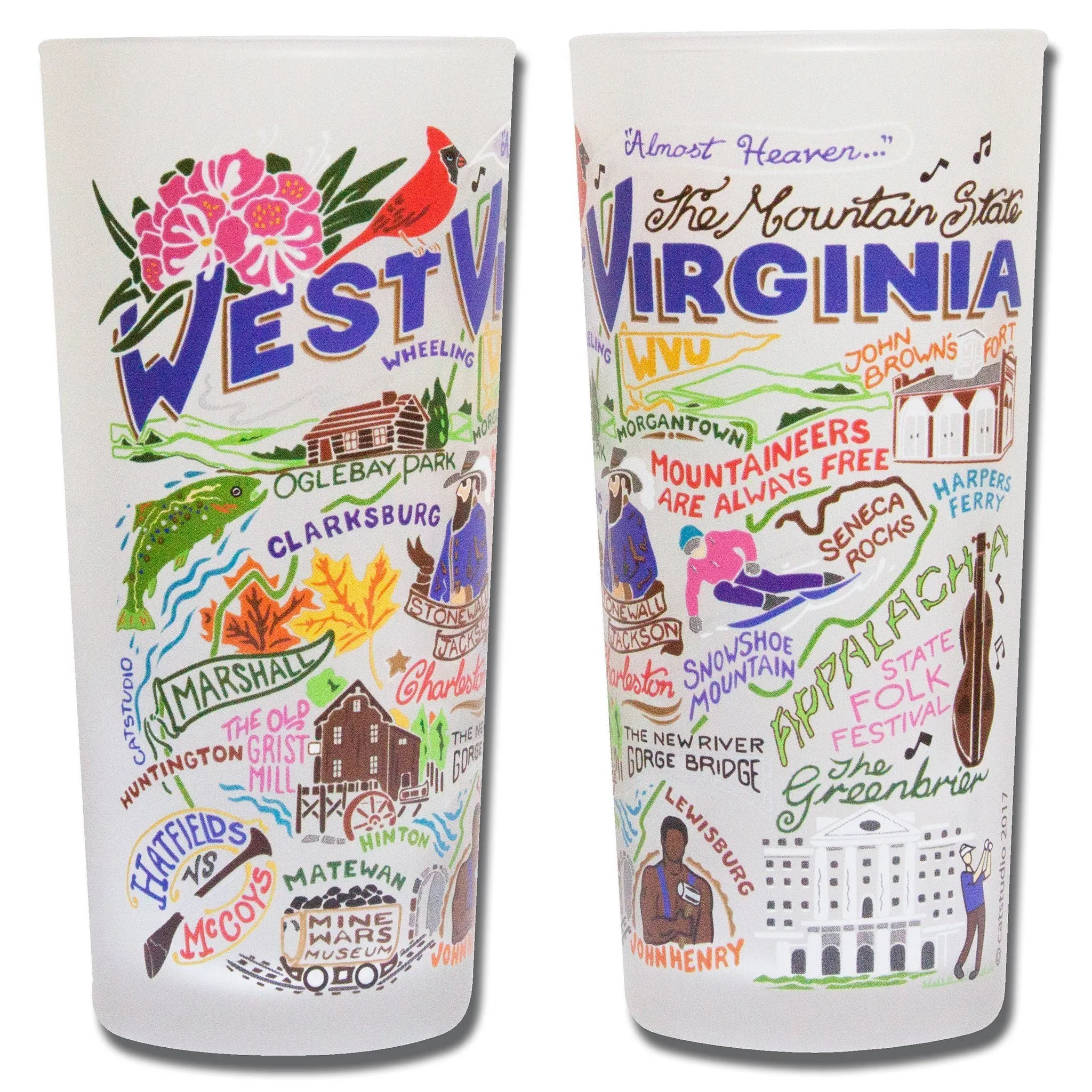 WEST VIRGINIA GLASS BY CATSTUDIO
