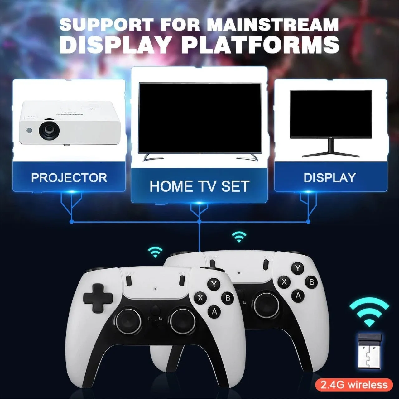 Wireless Retro Gaming Console: 40,000  Games & 4K HDMI Connectivity, 2.4G Controller