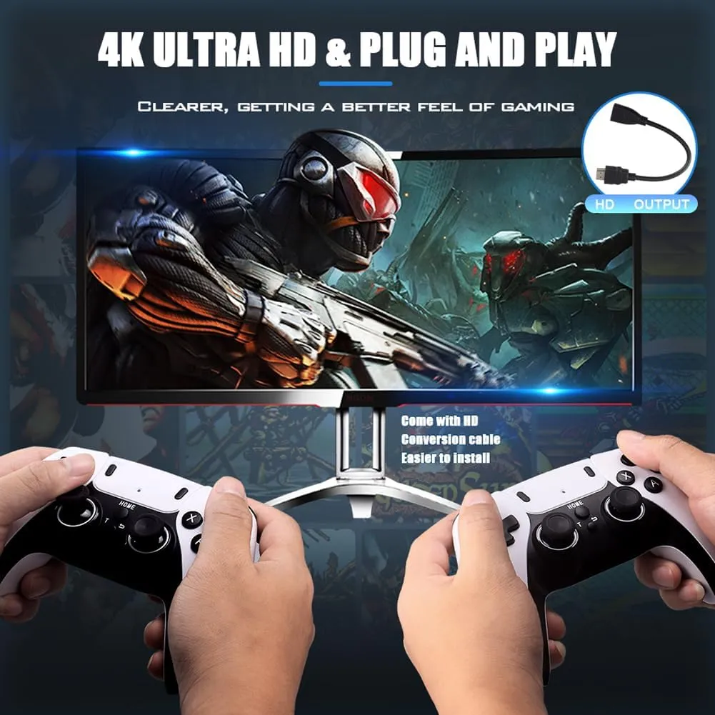 Wireless Retro Gaming Console: 40,000  Games & 4K HDMI Connectivity, 2.4G Controller